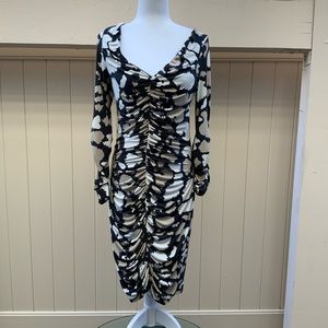 French Design, Curve Flattering-Animal Print Dress